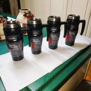 Thermos 101834 Stainless King Travel Mug Matt Black 470 ml (16 oz.) NWT